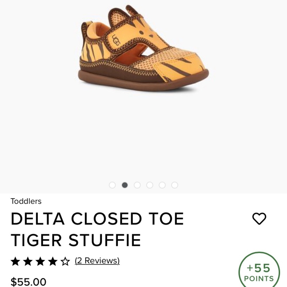 Delta closed toe tiger stuffie unisex